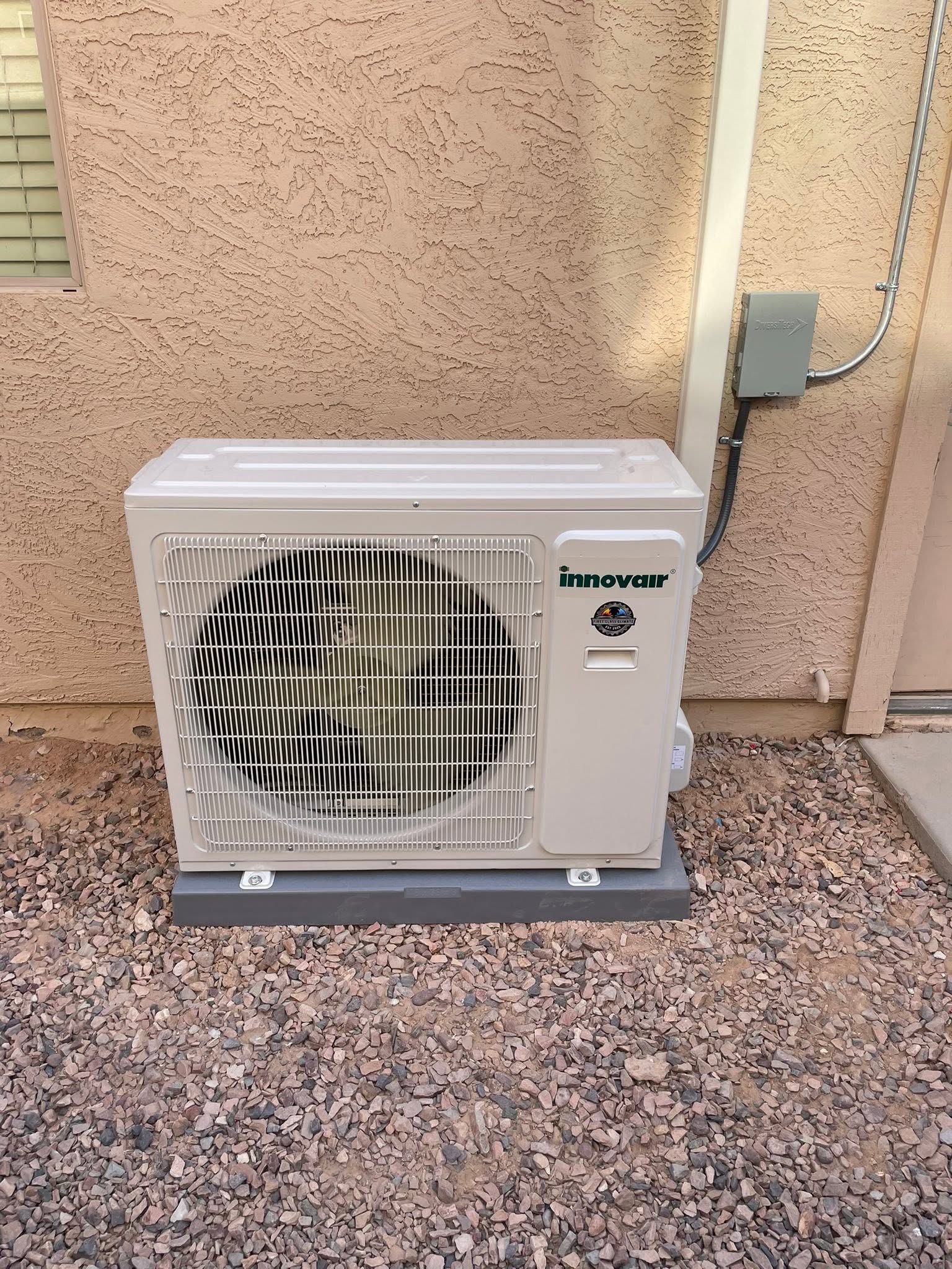 Innovair ductless mini-split outdoor condenser installation