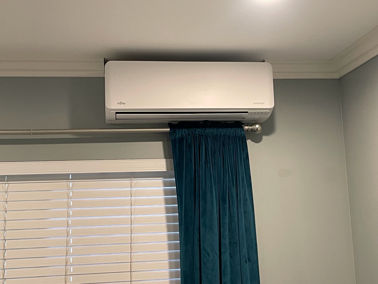 Completed Fujitsu mini-split installation in El Cajon