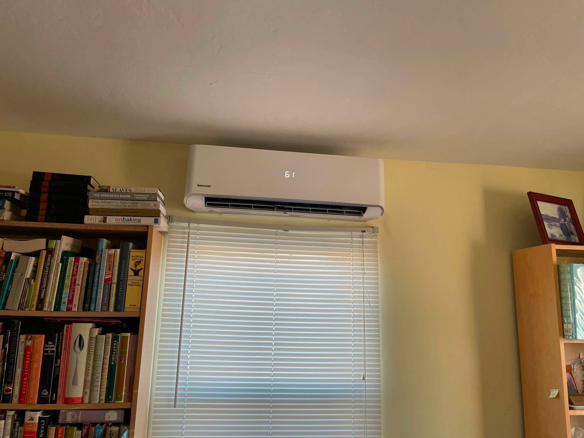 Wall-mounted mini-split air conditioner installed by First Class Climate